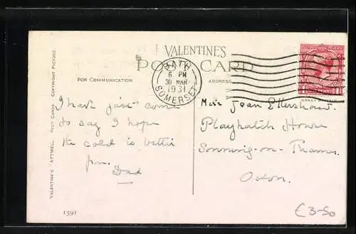 Künstler-AK Mabel Lucie Attwell: Kleines Mädchen und ihr Hund sitzen traurig in der Ecke