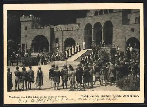 AK Heidenheim /Brenz, Naturtheater, Schlussszene von Genoveva