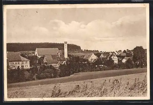 AK Laufen / Neckar, Ortsansicht mit Uhrturm