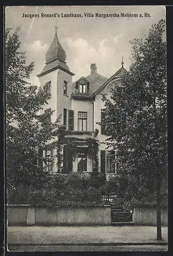 AK Mehlem a. Rh., Jacques Renard`s Landhaus, Villa Margaretha