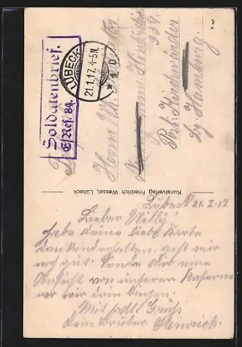 AK Lübeck, Holstentor, Bahnhofskaserne