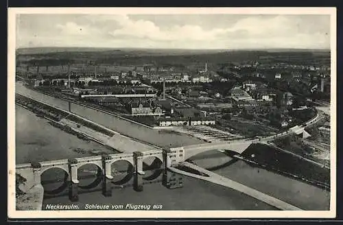 AK Neckarsulm, Die Schleuse vom Flugzeug aus