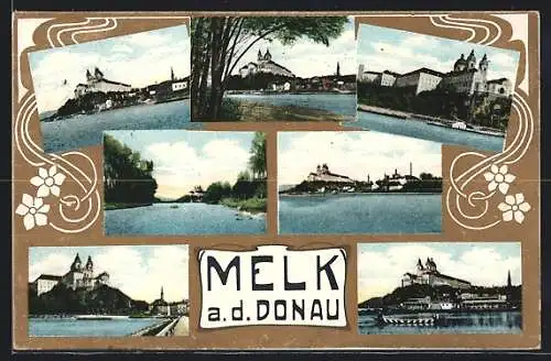 AK Melk a. d. Donau, Ortsansichten