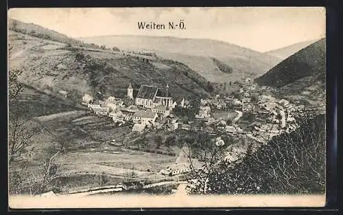 AK Weiten /N.-Ö., Teilansicht mit Kirche