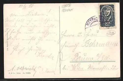 AK Mayrhofen /Zillertal, Teilansicht mit Grünberg