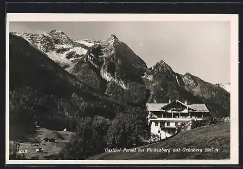 AK Finkenberg, Der Gasthof Persal mit dem Grünberg