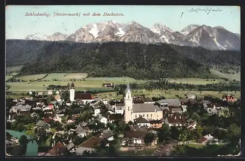 AK Schladming, Ortschaft mit dem Dachstein