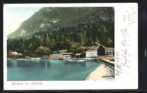 AK Burgau am Attersee, Uferpartie