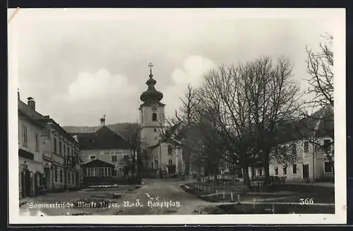 AK Ysper, Hauptplatz mit Gasthof Zum Goldenen Hirschen