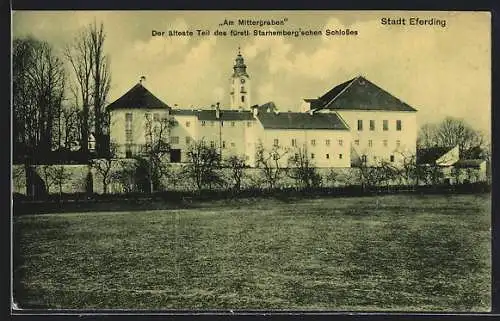 AK Eferding, Am Mittergraben, Teil des Starhemberg`schen Schlosses
