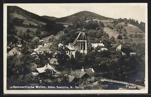 AK Weiten, Ortspartie mit Kirche