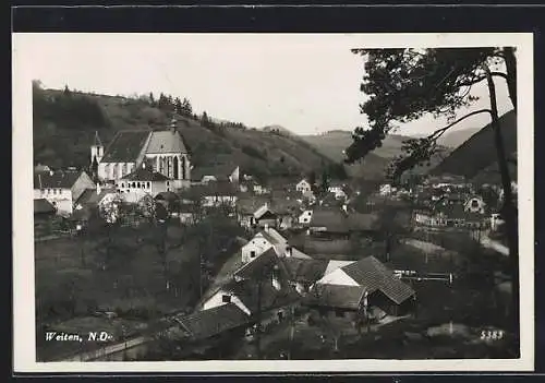 AK Weiten /N. Ö., Ortsansicht aus der Vogelschau