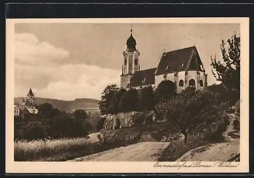 AK Emmersdorf a. d. Donau, Blick auf die Kirche