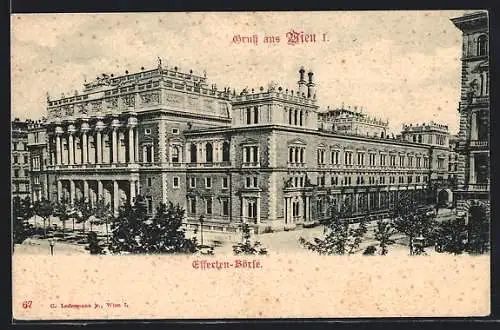 AK Wien, Effekten-Börse mit Strasse