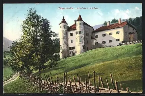 AK Hofgastein, Weitmoserschloss an der Tauernbahn