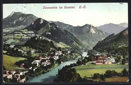 AK Losenstein im Ennstal, Teilansicht mit Brücke