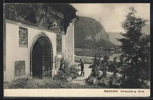 AK Hallstatt, Fernsicht g. Grub