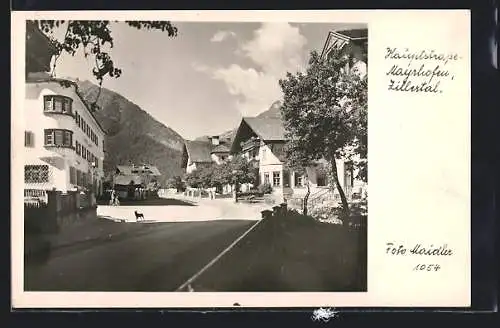 AK Mayrhofen /Zillertal, Strassenpartie am Rathausplatz