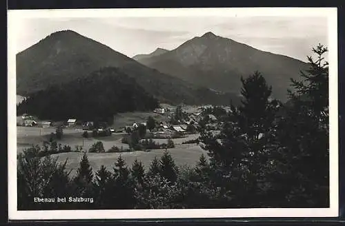 AK Ebenau bei Salzburg, Gesamtansicht mit umliegenden Bergen