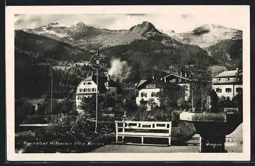 AK Hofgastein, Ortsansicht mit Kurpark