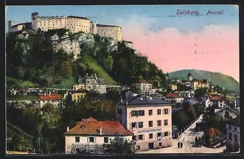 AK Salzburg, Nonntal mit Burg