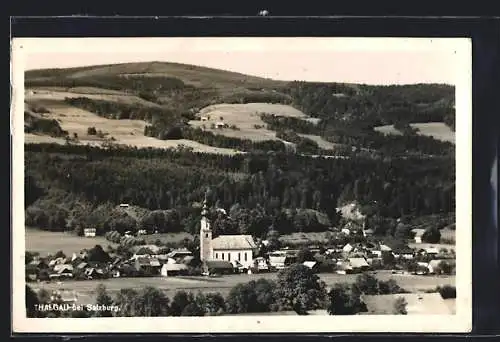 AK Thalgau bei Salzburg, Ortsansicht aus der Vogelschau