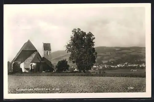 AK Pöggstall, Teilansicht mit Kirche