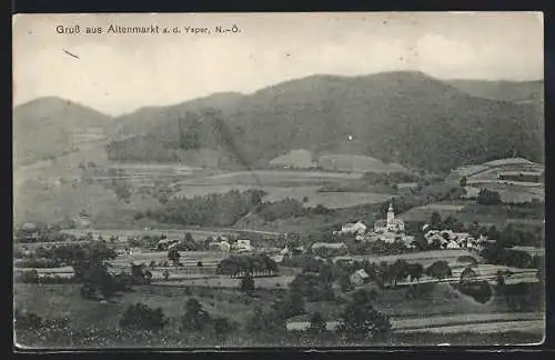 AK Altenmarkt a. d. Ysper, Ortsansicht aus der Vogelschau
