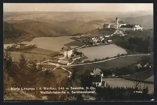 AK Maria Langegg i. d. Wachau, Wallfahrtskirche u. Servitenkloster