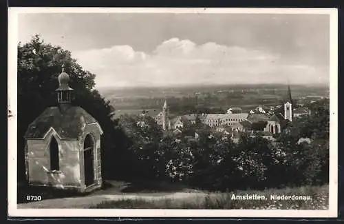 AK Amstetten /Niederdonau, Ortsansicht mit Kirche