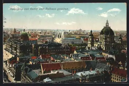 AK Berlin, Panorama vom Rathaus aus
