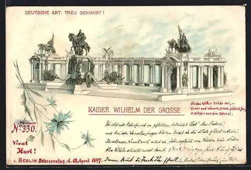 AK Berlin, Denkmal Kaiser Wilhelm der Grosse
