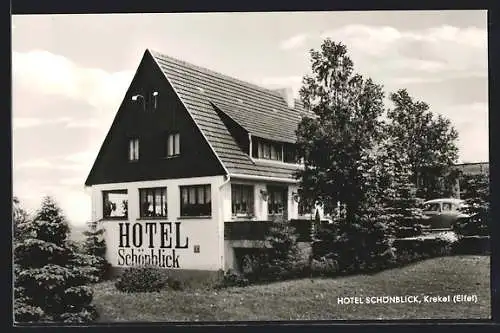 AK Krekel / Eifel, Partie am Hotel Schönblick, Inh. Siegfried Sawinsky