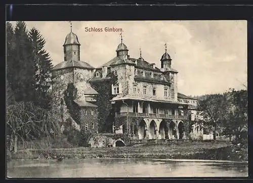 AK Gimborn, Blick zum Schloss Gimborn
