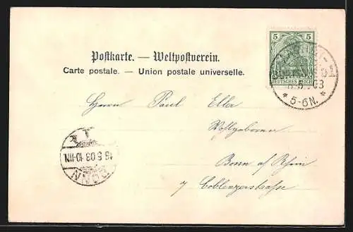 AK Aachen-Burtscheid, Teilansicht aus der Vogelschau