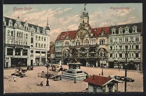 AK Essen-Ruhr, Kopstadtplatz mit Möbelgeschäft Heinrich Kochs