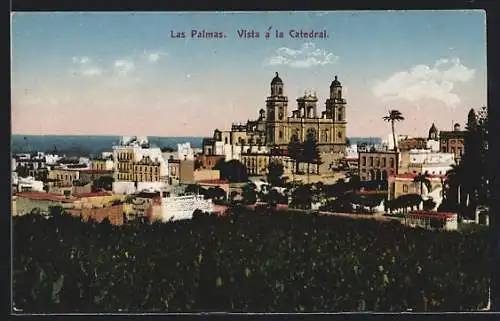 AK Las Palmas, Vista á la Catedral