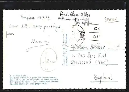 AK Pamplona, Los toros entran en la plaza con los mozos unidos a ellos