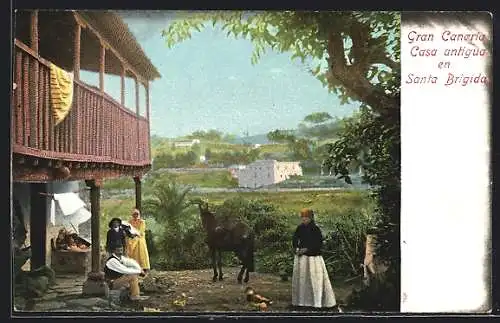 AK Gran Canaria, Casa antigua en Santa Bridiga