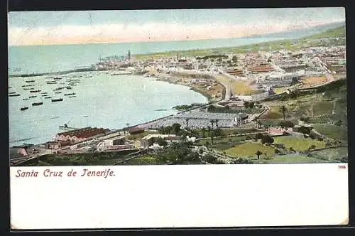 AK Santa Cruz / Teneriffa, Totalansicht mit Strandpartie
