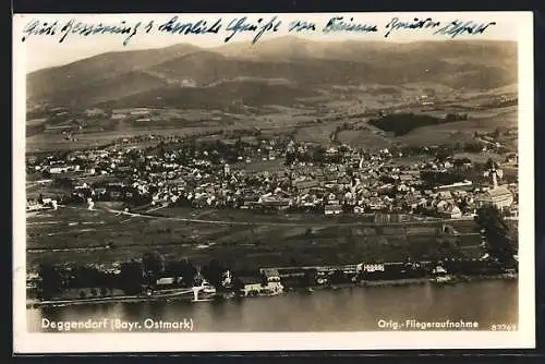 AK Deggendorf / Bayr. Ostmark, Ortsansicht, Fliegeraufnahme