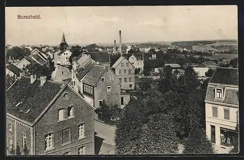 AK Burscheid / Düsseldorf, Ortsansicht aus der Vogelschau