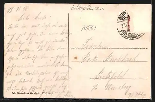 AK Burscheid / Düsseldorf, Ortsansicht aus der Vogelschau