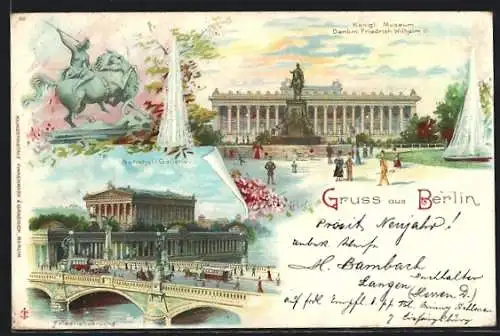 Lithographie Berlin, Königl. Museum, National-Gallerie