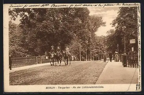 AK Berlin-Tiergarten, An der Lichtensteinbrücke