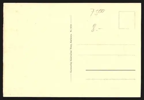 AK Karlsruhe, Strassenbahn auf der Kaiserstrasse