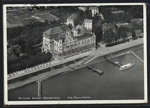 AK Bad Godesberg, Fliegeraufnahme vom Rheinhotel Dreesen mit n