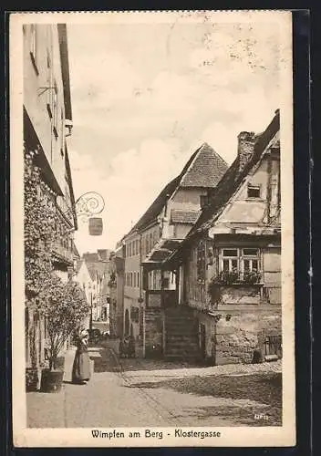 AK Wimpfen am berg, Blick in die Klostergasse