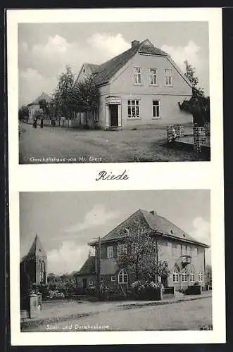 AK Riede / Verden, Geschäftshaus von Hr. Diers, Spar- und Darlehenskasse