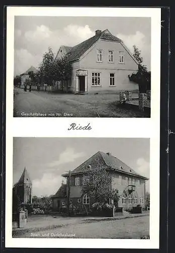 AK Riede / Verden, Geschäftshaus von Hr. Diers, Spar- und Darlehenskasse